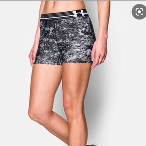 Under armour blue printed shorty shorts heatgear